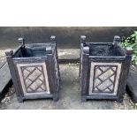 PLANTERS, a pair, Country House style, 87cm x 49cm x 49cm. (2)