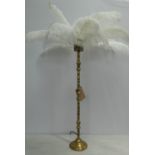FEATHER PALM TREE FLOOR LAMP, 1950s inspired design, 100cm H approx.