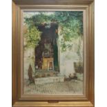 GERALD PALMER 'The Cobbler', oil on canvas, signed lower right, 70cm x 50cm, framed.