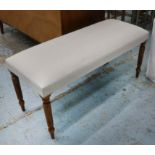 WINDOW SEAT, neutral upholstered, 98cm W.