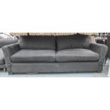 SOFA, contemporary design grey woven fabric finish, 222cm x 89cm x 79cm H.