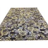 EMMA GARDNER DESIGN CARPET, 370cm x 293cm 'Flower on Water', hand knotted wool and Chinese silk.