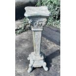 ARCHITECTURAL GARDEN PEDESTAL, Italian style, 130cm x 34cm x 34cm.