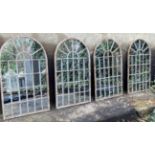 ARCHITECTURAL GARDEN MIRRORS, a set of four. (4)