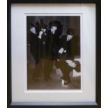 THE BEATLES GIVE RINGO STAR THE BIRTHDAY BUMPS, black and white photoprint, 13/295, with