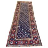 ANTIQUE CAUCASIAN RUNNER, 332cm x 120cm.