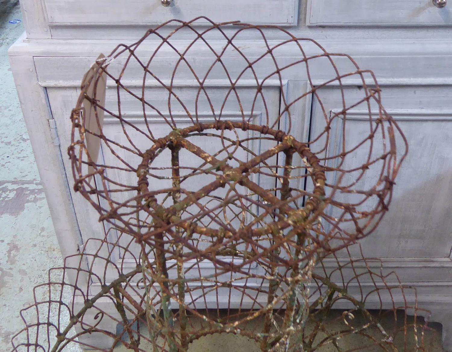 GARDEN STAND, Victorian wirework, 62cm x 109cm H. - Image 2 of 4