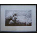 MARILYN IN BED WITH A PILLOW, black and white photoprint, 35/295, with Trowbridge Archive