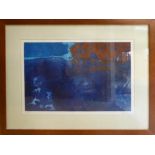 NINO CORDIO (Italian 1937-2000) 'Blue', colour engraving, signed, dated '71 and numbered 28/454 in