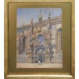 HERBERT MORGAN 'Mosteiro dos Jeronimos Cathedral, Lisboa (Lisbon)', watercolour, 46cm x 30cm, signed