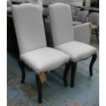 DINING CHAIRS, a set of eight, French style, 107cm H. (8)