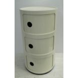 KARTELL COMPONIBILI CABINET, by Anna Castelli Ferrieri, 58cm H x 32cm Diam.