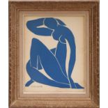 HENRI MATISSE 'Blue Nude', 1961, off set lithograph, signed in the plate, Arts Decoratifs, 23cm x