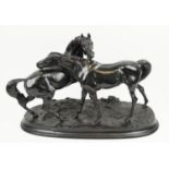 BRONZE SCULPTURE, after Pierre Jules Mene (1810-1879), 20th century equine modelling, signed