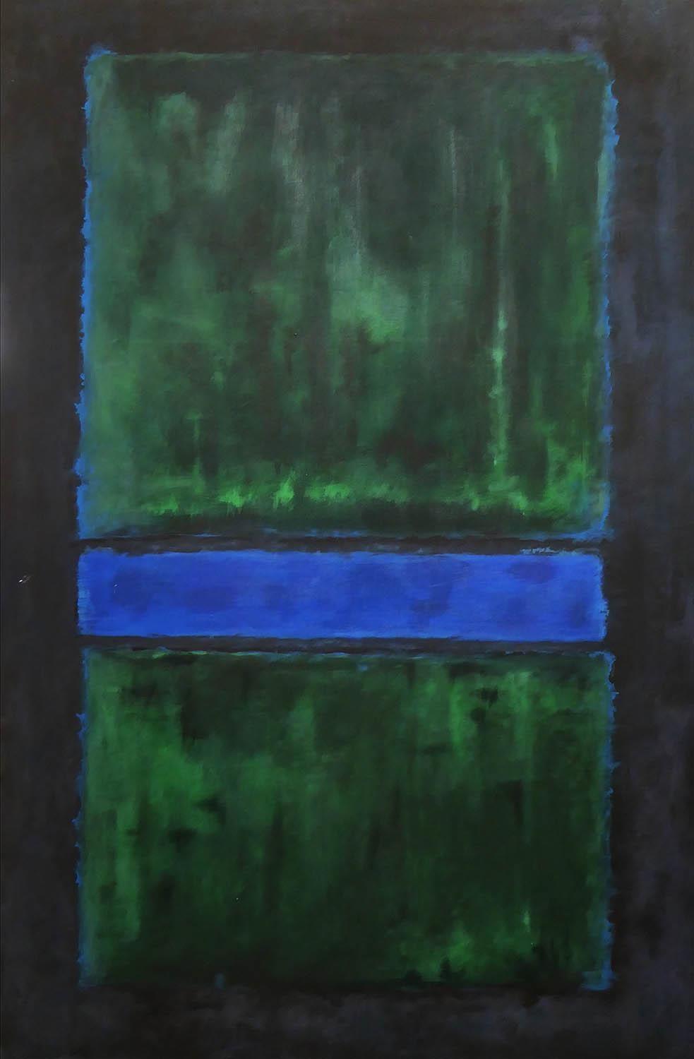 JEFFERSON HALL (Contemporary British actor) after Rothko 'Green and Blue Abstract', acrylic on