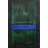 JEFFERSON HALL (Contemporary British actor) after Rothko 'Green and Blue Abstract', acrylic on