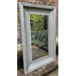 ARCHITECTURAL WALL MIRROR, aged finish, galvanised zinc frame, 165cm x 101cm.