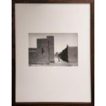 JAMES MORRIS 'Street, Djenne, Mali', photographic print, 25cm x 17cm, framed, (Ref. 'Butabu'