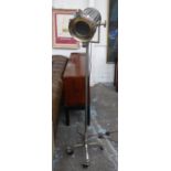 FLOOR STANDING LAMP, on castors, 165cm H.