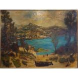 SALVADOR VASQUEZ DEL RIO (Spanish 1907-1967) 'La Corse', oil on canvas, signed lower left, 73cm x