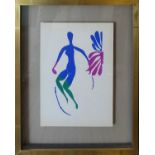 HENRI MATISSE 'New Bleu au Bas Vert', 1954, lithograph after the 1950 cut out, signed and dated in