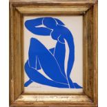 HENRI MATISSE 'Nu Bleu XII', original lithograph from the 1954 edition after Matisse's cut outs,