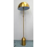 VICO MAGISTRETTI INSPIRED FLOOR LAMP, gilt metal finish, 152cm H.