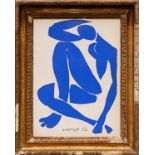 HENRI MATISSE 'Nu Bleu III', original lithograph from the 1954 edition after Matisse's cut outs,