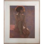 KEN SYMONDS PS 'Nude Study - Kate', pastel, 73cm x 53cm, signed and framed. (Subject to ARR - see