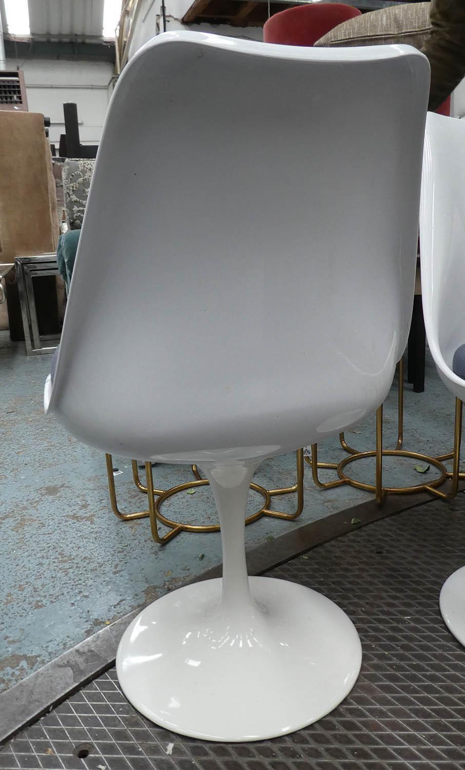 AFTER EERO SAARINEN TULIP STYLE CHAIRS, a set of four, 80cm H. - Image 3 of 3