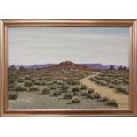 DON BENZIEN (South African) 'View of Drakensberg escapement, Mont-Aux-Soures', oil on canvas, 59cm x