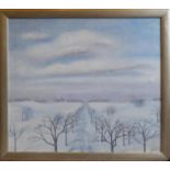 ALEXANDRA PREGEL (Russian 1907-1984) 'Winter Scene', 1948, oil on canvas, signed lower right,