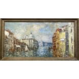 20TH CENTURY IMPRESSIONIST SCHOOL 'Venice', oil on canvas, signed W. Knight, 118cm x 58cm, framed.