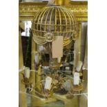 MCCLOUD & CO CROWN MOTGOLFIER CHANDELIER, gilt metal, 50cm x 80cm H.