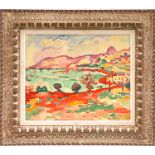 GEORGES BRAQUE 'Paysage à l'Estaque', signed in the plate, lithograph in Montparnasse frame, 1972,