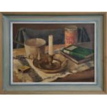 EILEEN ALDRIDGE (1916-1990) 'Still life', oil on board, 29cm x 39cm, signed with monogram and