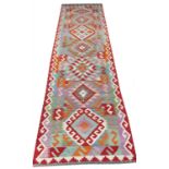 ANATOLIAN KILIM RUNNER, 290cm x 85cm.