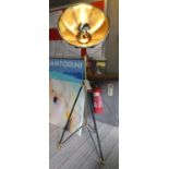 TRIPOD FLOOR LAMP, 1950's French style, with Eddison light bulb.