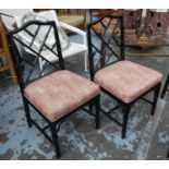 JONATHAN ADLER CHIPPENDALE DINING CHAIRS, a set of ten, 90cm H. (10)