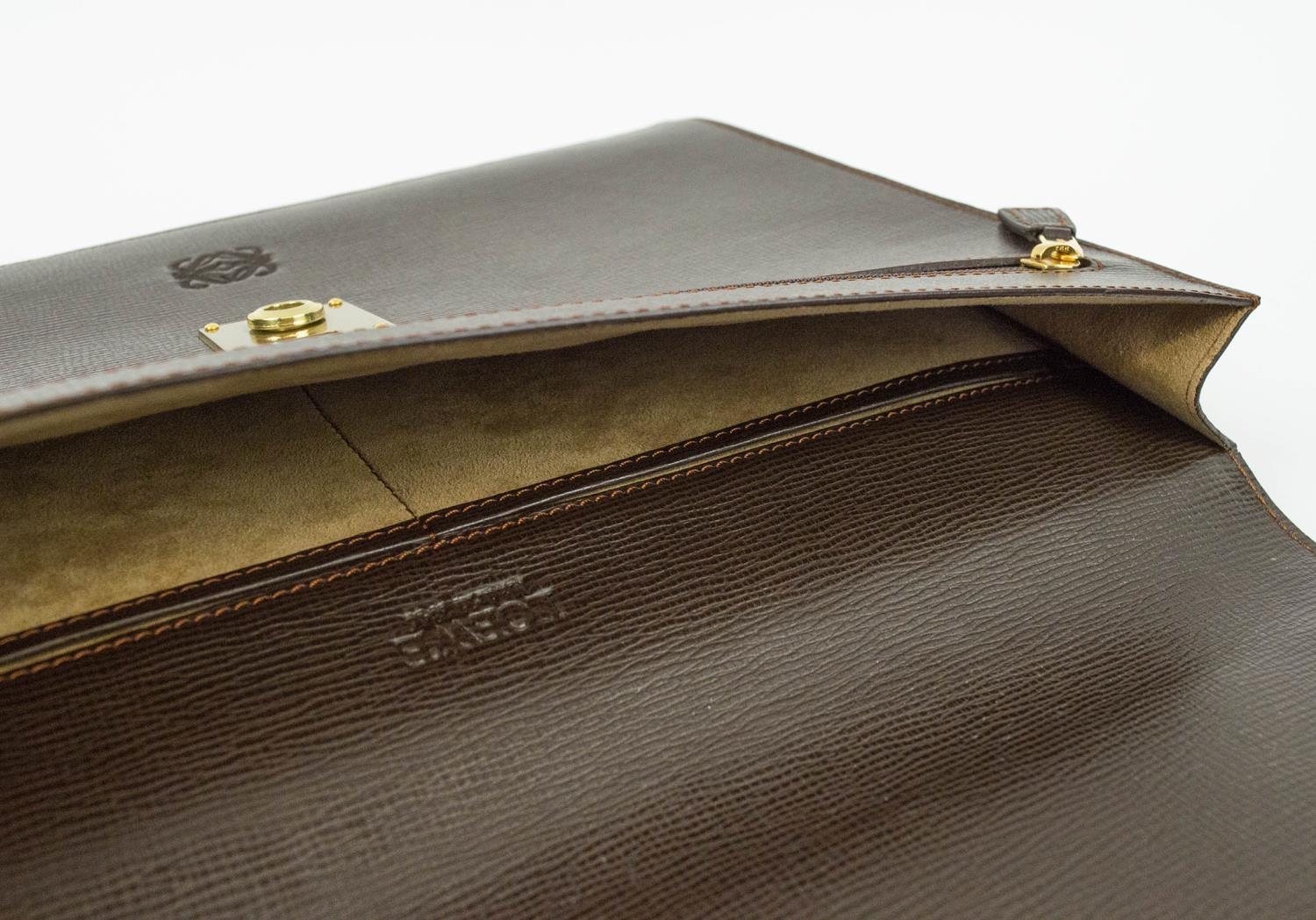 LOEWE FOLIO, luxury brown Spanish leather, 36cm x 28cm. - Image 8 of 8