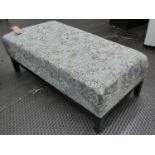 OTTOMAN, contemporary design, leopard print fabric upholstered, 120cm x 60cm x 41cm.
