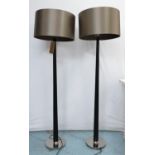 FLOOR LAMPS, a pair, Art Deco style with shades, 152cm H. (2)