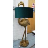 FLAMINGO FLOOR LAMP, with velvet shade, 135cm H.