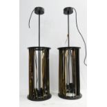POUENAT CYCLOPE CEILING LAMPS BY JEAN-LOUIS DENIOT, a pair, 97cm drop approx. (2)