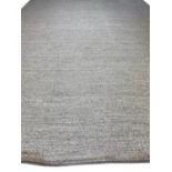 CONTEMPORARY SILVER WOVEN CARPET, 470cm x 360cm.