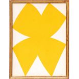 ELLSWORTH KELLY 'Yellow', original lithograph printed by Maeght, gilt frame, 38cm x 28cm.