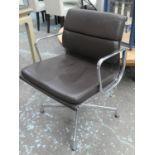 VITRA SOFT PAD DESK CHAIR BY CHARLES AND RAY EAMES, 84cm H.