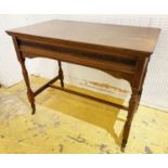 GILLOW & Co SIDE TABLE, late Victorian walnut (stamped), 91cm W x 73cm H x 53cm D.