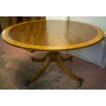 BREAKFAST TABLE, George III rosewood, mahogany and satinwood, circa 1805 with circular tilt top