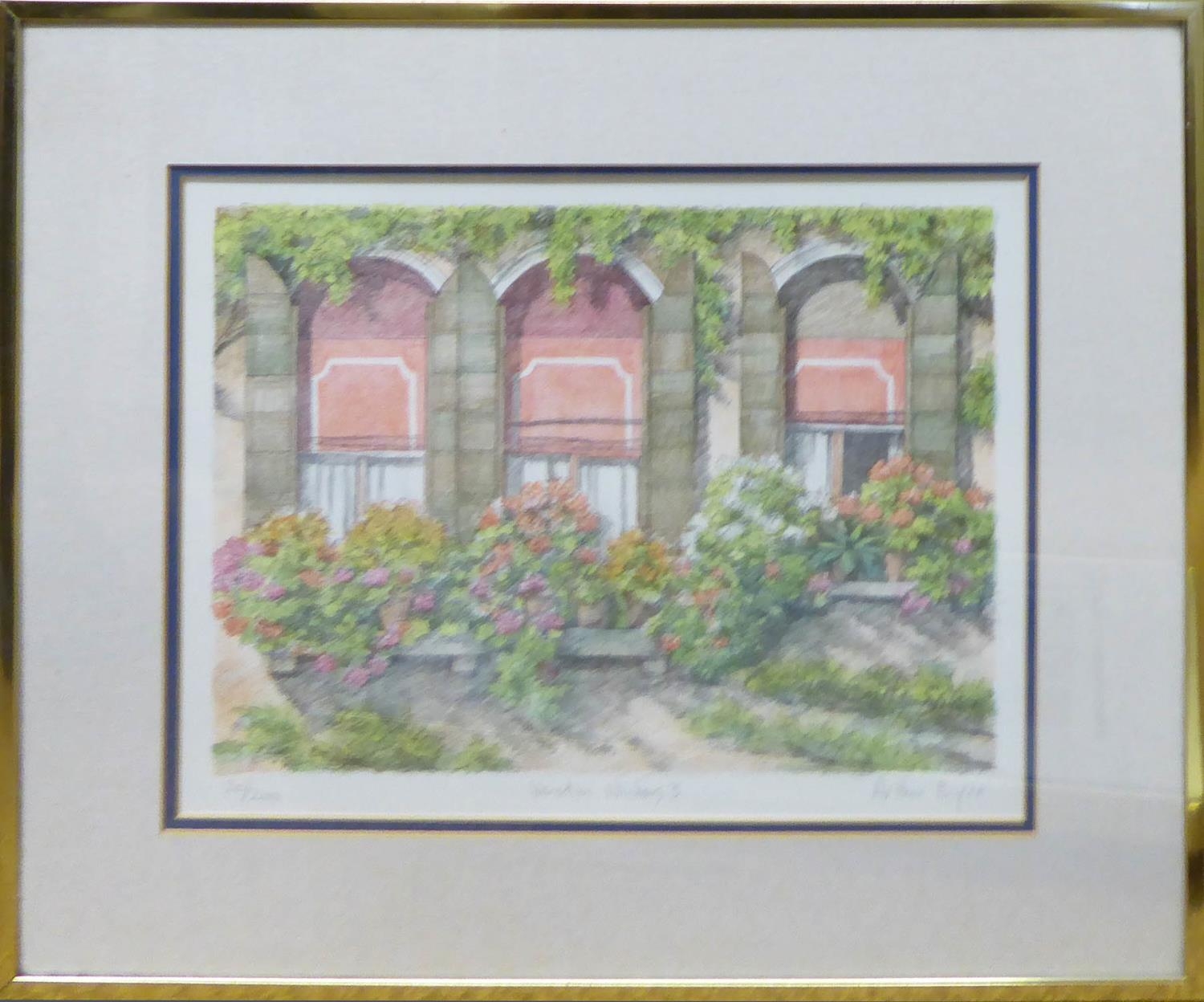 ARTHUR BYRNT (Contemporary British) 'Venetian Windows', a set of three limited edition colour - Image 3 of 3